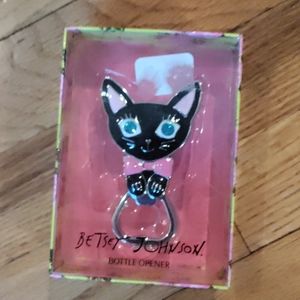 Betsey Johnson Black Cat Bottle Opener
